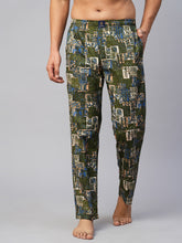 Men's Printed, Multicolor, Cotton, Regular Fit, Elasticated, Waistband, Pyjama  With Side Pockets